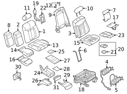 Front Seat Components for 2010 Ford F-150 #0