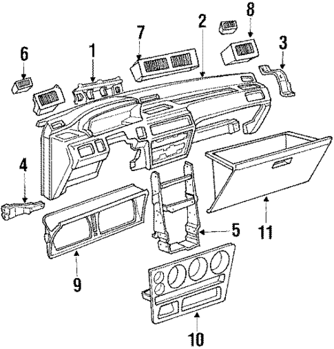 Instrument Panel for 1990 Mitsubishi Galant #0