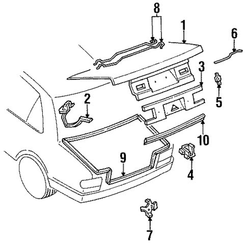 Trunk for 1994 Nissan Sentra #0