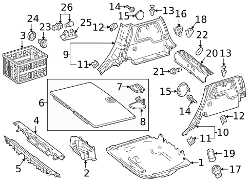 Interior Trim - Rear Body for 2016 Mercedes-Benz B 250e #0