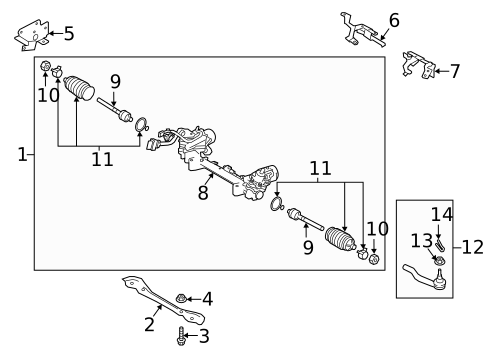 Steering Gear & Linkage for 2019 INFINITI Q50 #6