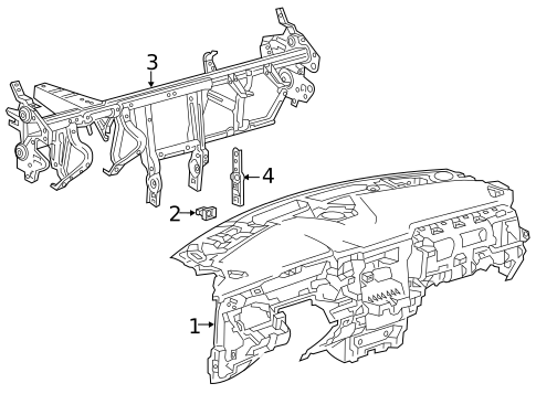 Instrument Panel for 2024 Chevrolet Traverse Limited #0