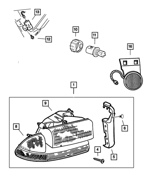 Lamps - Front, Rear and Courtesy for 2001 Dodge Durango #0