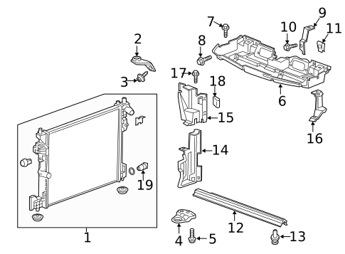 Radiator & Components for 2016 Cadillac CTS #2