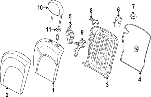 Rear Seat Components for 2021 Mini Cooper #1