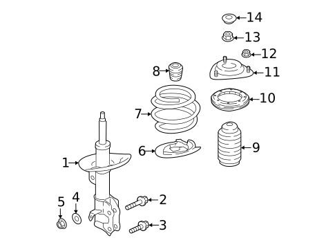 Struts & Components for 2015 Subaru XV Crosstrek #17