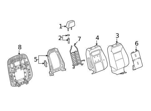 Passenger Seat Components for 2023 Cadillac Escalade #8