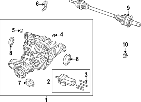 Axle Housing for 2014 Jeep Grand Cherokee #1