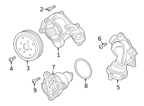 Water Pump for 2024 Audi A8 Quattro #0