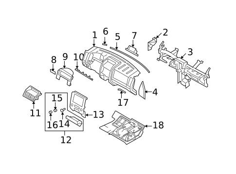 Instrument Panel for 2008 Mercury Mariner #0