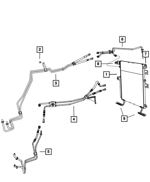 Transmission Oil Cooler, and Lines for 2011 Ram 2500 #0