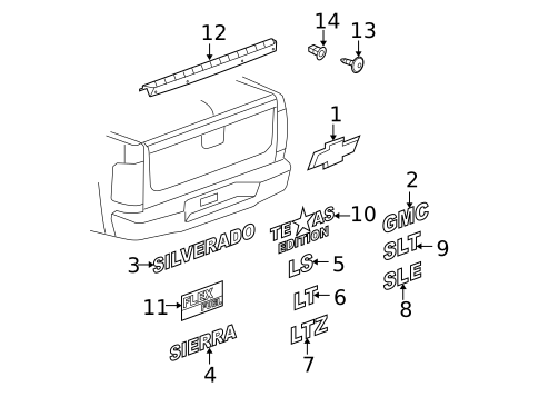 Exterior Trim - Pick UP Box for 2011 Chevrolet Silverado 1500 #2