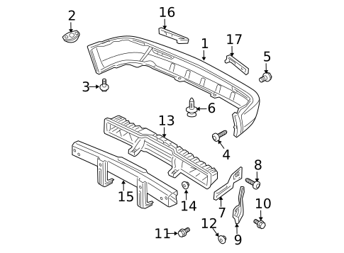 Bumper & Components - Rear for 2010 Honda Element #0