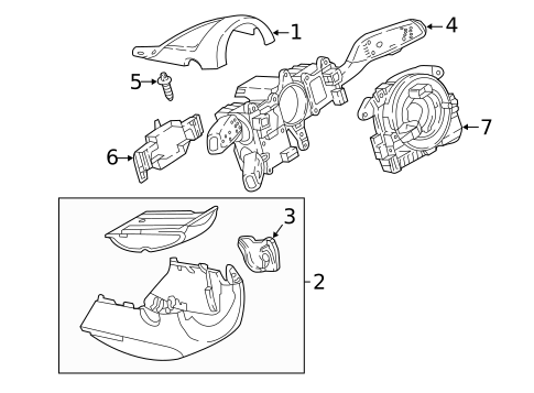 Shroud, Switches & Levers for 2018 Volkswagen Atlas #1