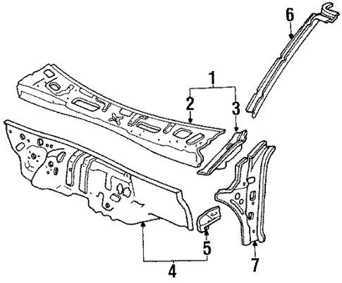 Cowl for 1986 Honda Civic #1