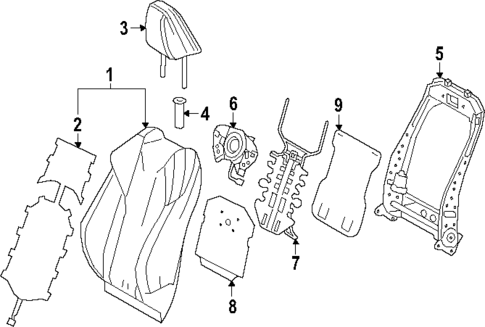 Driver Seat Components for 2024 Lexus UX250h #1