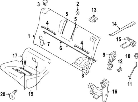 Rear Seat Components for 2025 Toyota GR86 #0