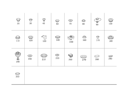 Expansion Plugs, Grommets for 2000 Mercedes-Benz E 430 #1