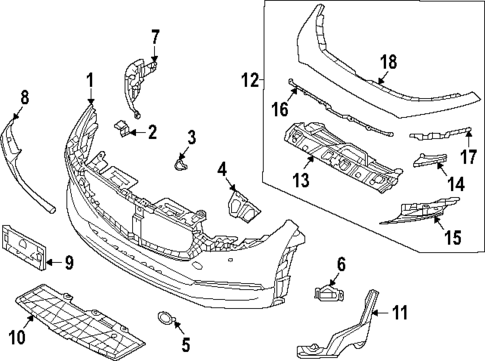 Bumper & Components - Front for 2023 Mazda CX-30 #0