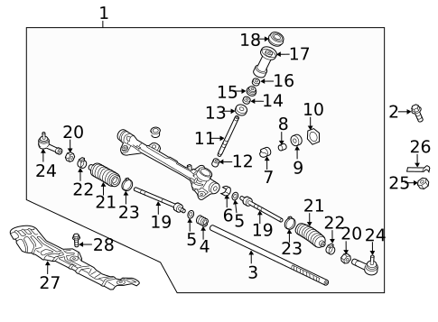 Steering Gear & Linkage for 2020 Hyundai Elantra #0