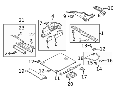 Interior Trim - Rear Body for 2018 Porsche Cayenne #2