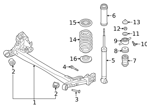 Rear Suspension for 2018 Hyundai Accent #0