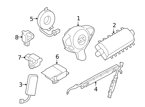 Air Bag Components for 2016 Nissan 370Z #0
