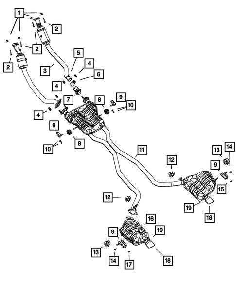 Exhaust System for 2017 Jeep Grand Cherokee #3