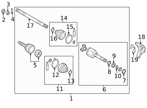 Axle Shafts & Joints for 2013 Nissan LEAF #1