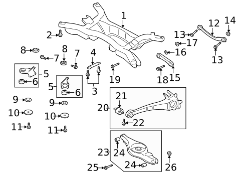 Rear Suspension for 2011 Mitsubishi Outlander #1