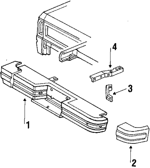 Bumper & Components - Rear for 1985 Ford Ranger #0