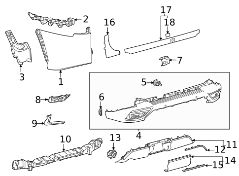 Bumper & Components - Rear for 2025 Lexus LX700h #2