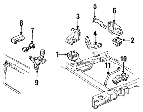 Engine & Trans Mounting for 1993 Pontiac Grand Prix #0