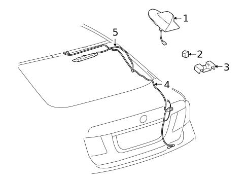 Antenna & Radio for 2010 Lexus LS600h #0
