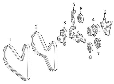 Belts & Pulleys for 2021 Mercedes-Benz C63 AMG #1