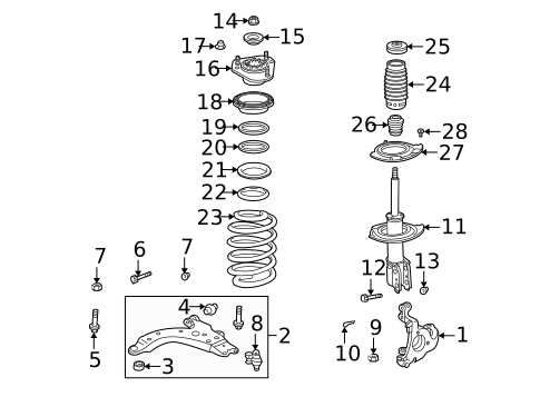Suspension, Springs & Related Components for 2002 Pontiac Aztek #0