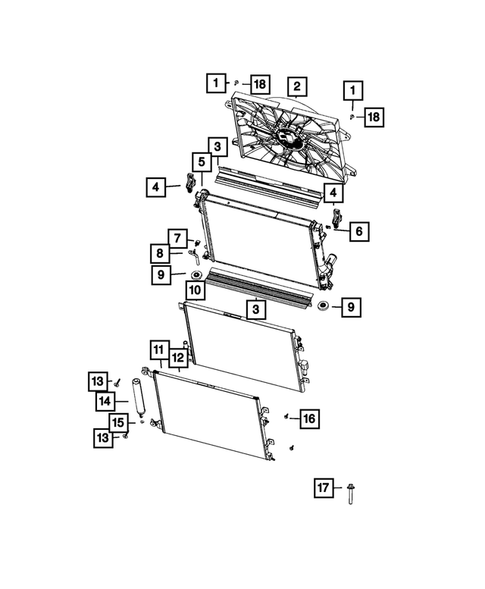 Radiator and Related Parts; Charge Air Cooler for 2023 Dodge Challenger #3