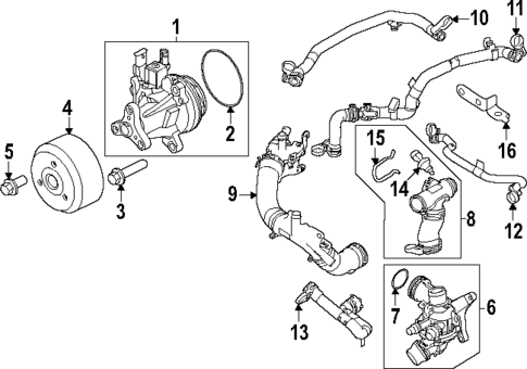 Water Pump for 2023 Land Rover Range Rover Sport #0