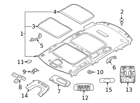 Interior Trim - Roof for 2015 Mini Cooper #2