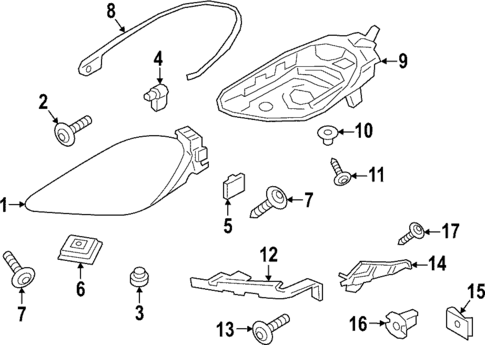 Headlamp Components for 2020 Porsche Cayenne #0