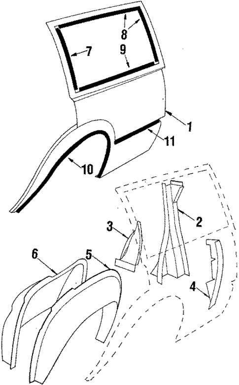 Quarter Panel & Components for 1986 Oldsmobile Firenza #0