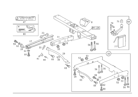 Trailer Coupling for 1988 Mercedes-Benz 300E #1