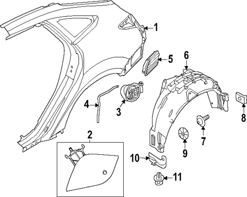 Quarter Panel & Components for 2013 Ford Focus #0