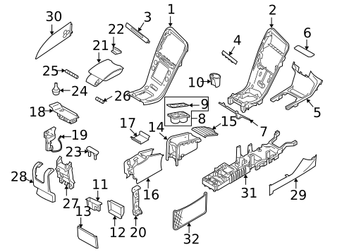 Center Console for 2013 Volvo XC60 #0