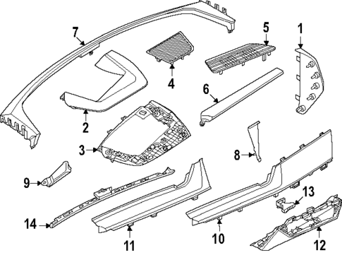 Instrument Panel Components for 2025 Audi Q6 e-tron #0