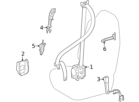 Seat Belt for 2011 Lexus LS460 #1