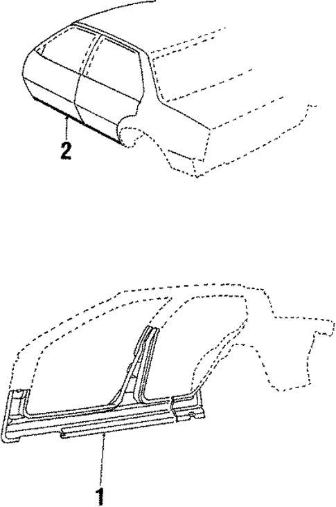 Rocker Panel for 1989 Buick Skyhawk #0
