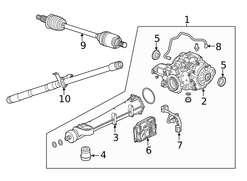 Rear Axle for 2016 Buick Envision #1