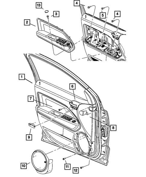 Door Trim Panels-Front and Rear for 2010 Dodge Caliber #0