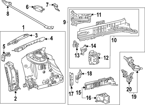 Structural Components & Rails for 2025 Lexus RZ450e #0